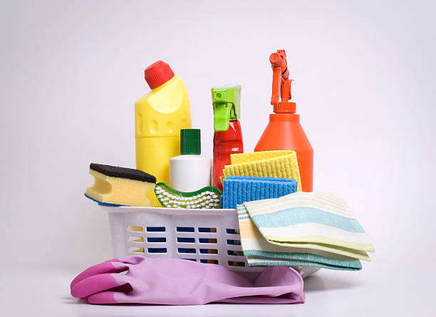 Cleaning set stock photo