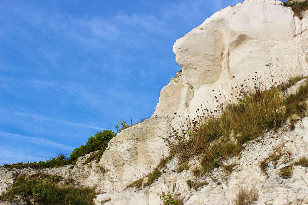 Cliff Chalk rock face with copy space stock photo