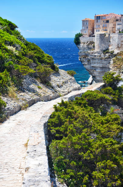 Cliff of Bonifacio, Corsica stock photo