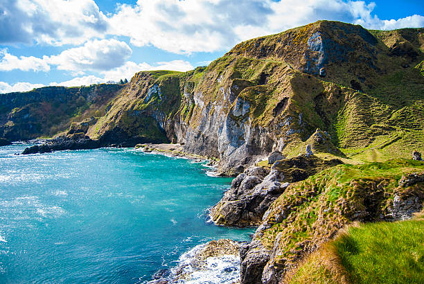 Cliffs in Northen Ireland Nature in Northern Ireland, United Kingdom basalt column stock pictures, royalty-free photos & images