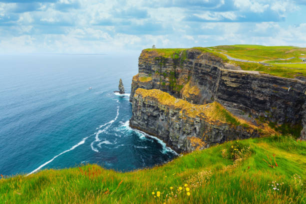 Cliffs of Moher in Ireland The famous location in County Clare in Ireland cliffs of moher stock pictures, royalty-free photos & images