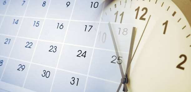 klocka och kalender - calendar clock bildbanksfoton och bilder