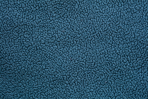 Top view of blue fleece fabric