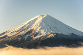 富士山のクローズアップ