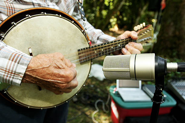 Close Up of a Banjo stock photo