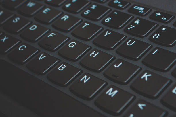 Close up of a computer keyboard stock photo