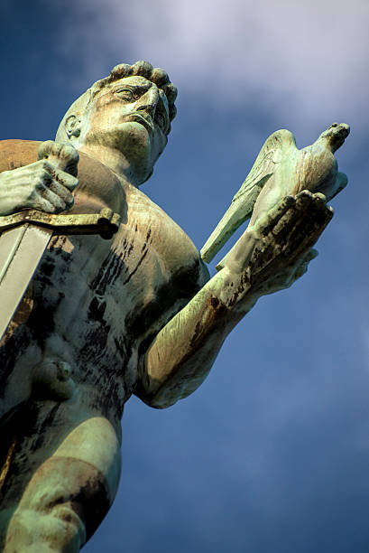 Close up of a Victor monument in Kalemegdan fortress, Belgrade stock photo