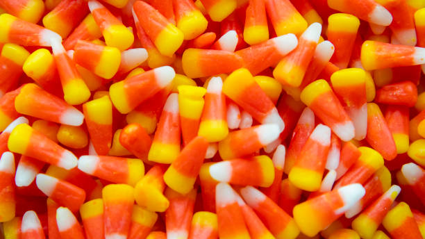 Close up of candy corn stock photo