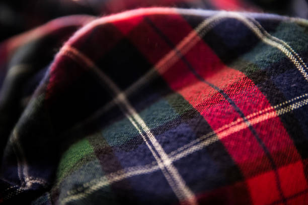 Close up of Flannel Shirt Close up of flannel shirt plaid shirt stock pictures, royalty-free photos & images