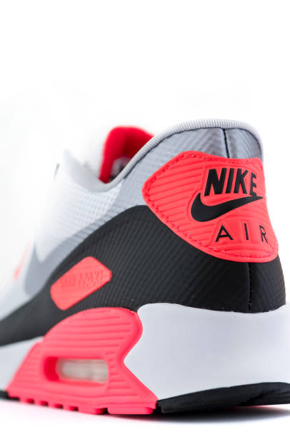 Close up of Nike Air logo on trainer stock photo