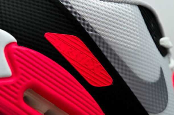 Close up of Nike Air Max on trainer stock photo