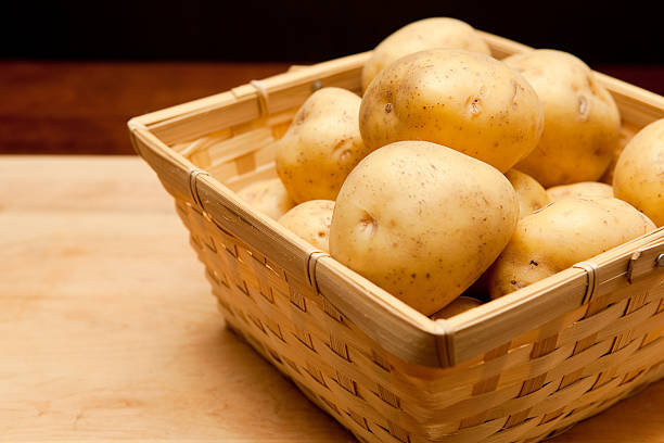 close up potato stock photo