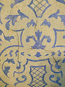 istock close-up of a blu painted old wall decoration 1422269845