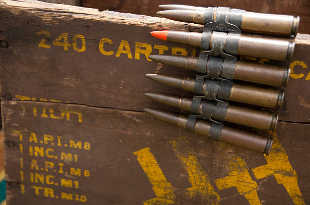 Closeup of Ammunition stock photo