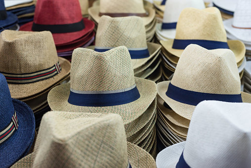Closeup Of Different Hats For Sale For Men And Women Stock Photo Download Image Now Istock