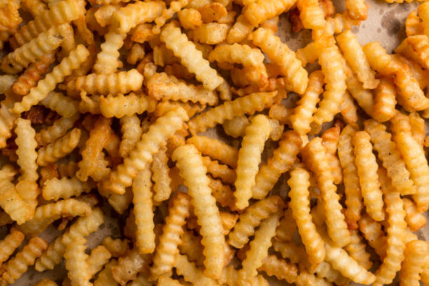 Closeup Of French Fries background stock photo