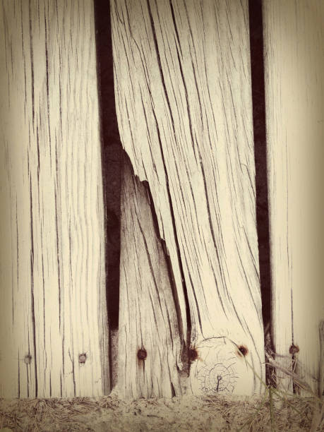 17-031 Close-up of old wooden fence stock photo
