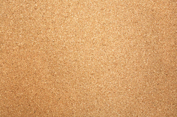 Close-up of rectangular corkboard texture stock photo