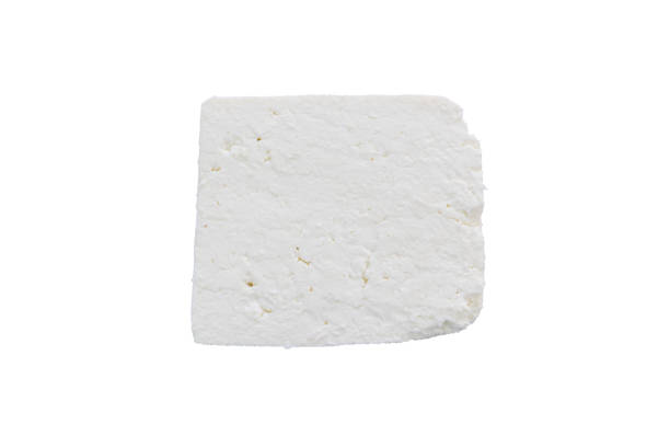 Closeup of traditional bulgarian white cheese stock photo