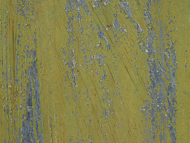Closeup Olive Grunge Peeling Paint Background Texture stock photo