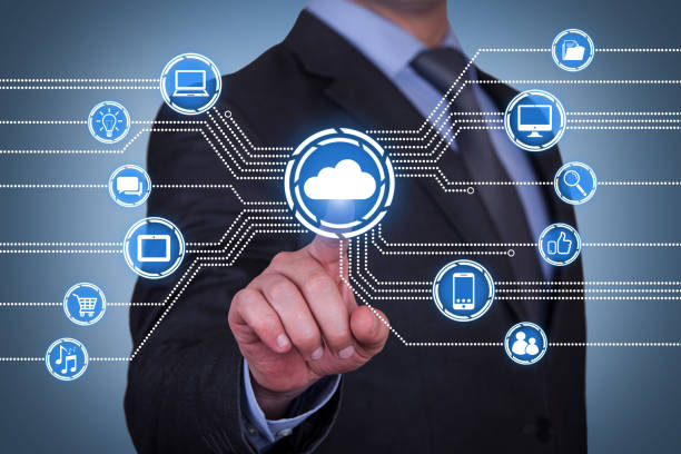Cloud Computing Concepts on Visual Screen stock photo