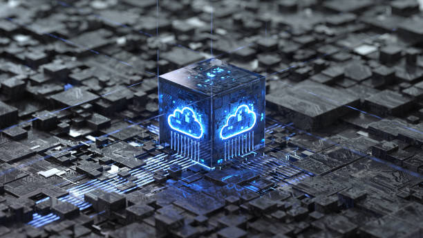 Cloud computing Cloud computing and network security concept, 3d rendering,conceptual image. cloud computing stock pictures, royalty-free photos & images