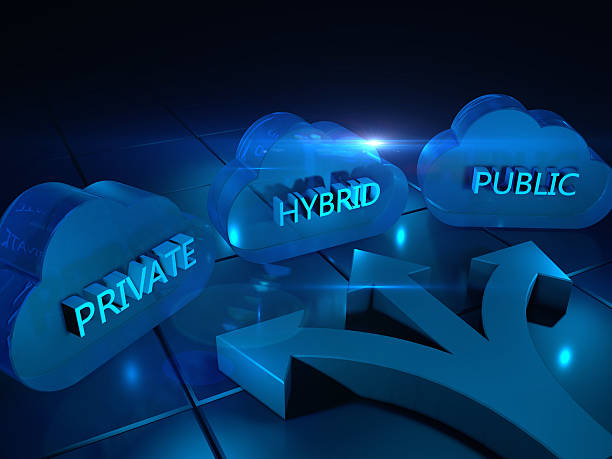 il cloud computing  - veicolo ibrido foto e immagini stock