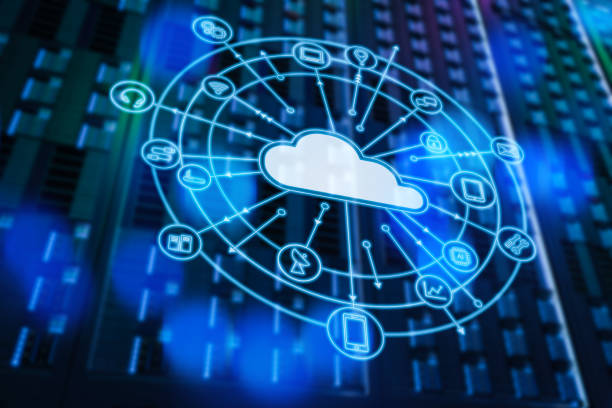 Cloud computing technology stock photo