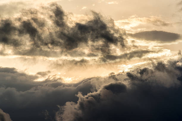 Cloud skies stock photo