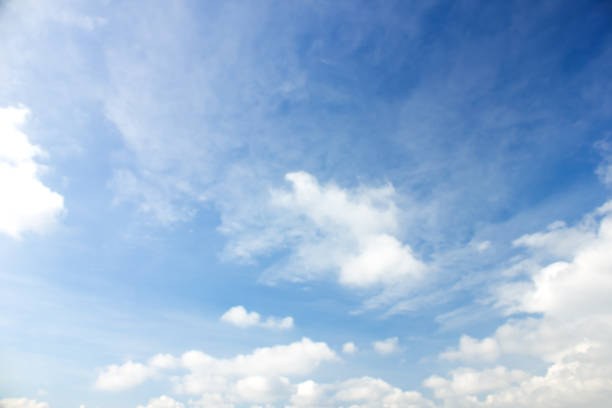 clouds in the blue sky background clouds in the blue sky background overcast photos stock pictures, royalty-free photos & images