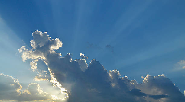 Clouds Sun Rays stock photo
