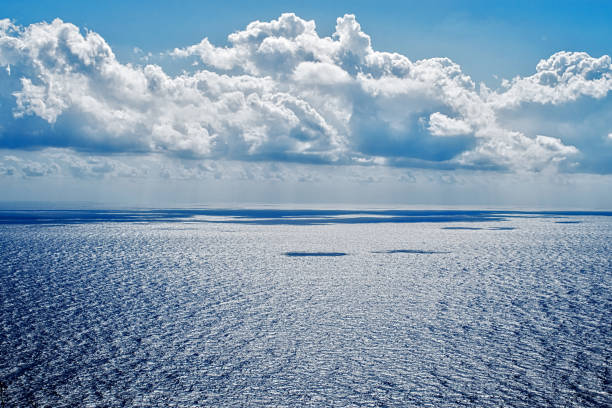 A Cloudscape and the Sea in Malta stock photo