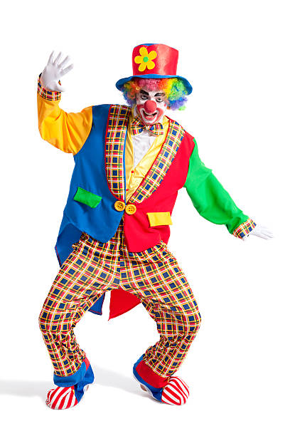 Clown on white background Clown isolated on white background. Adobe RGB clown stock pictures, royalty-free photos & images