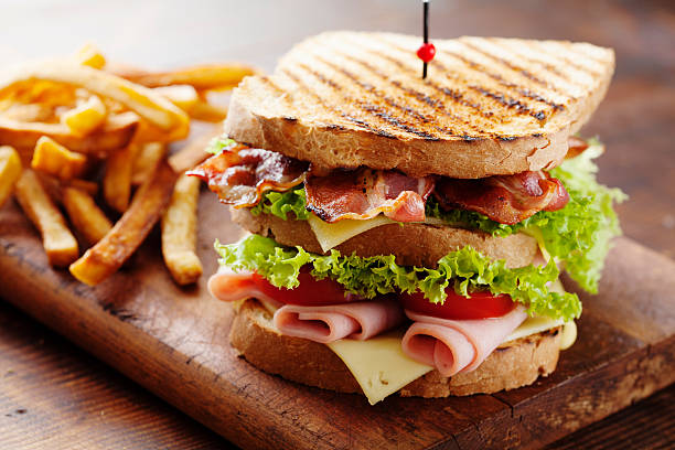 club sandwich stock photo