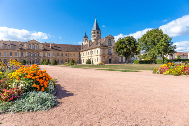 Cluny abbey in France, Burgundy stock photo