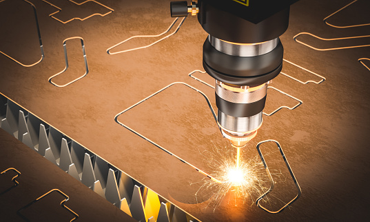 Cnc Laser Machine For Metal Cutting Stock Photo - Download Image Now -  iStock