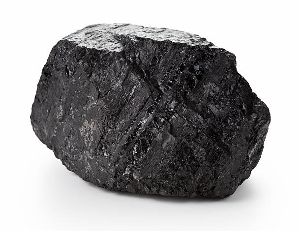 Coal Lump Large coal lump isolated on white background bumpy stock pictures, royalty-free photos & images