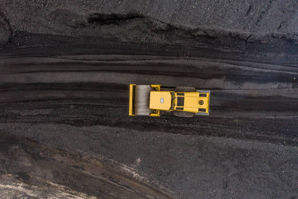 Coal mineral exploitation stock photo