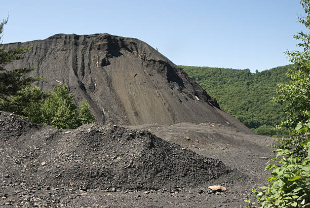 Coal Mining Waste Pile, Legacy Environmental Damage stock photo