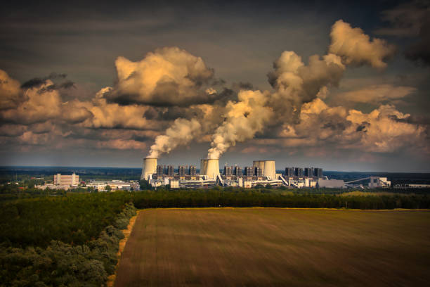coal power plant stock photo