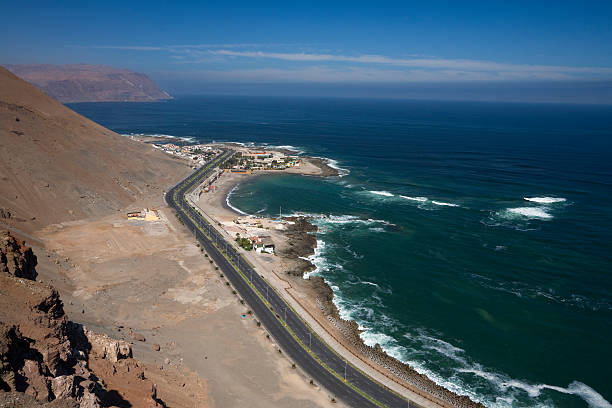 Coast at Arica in Chile stock photo