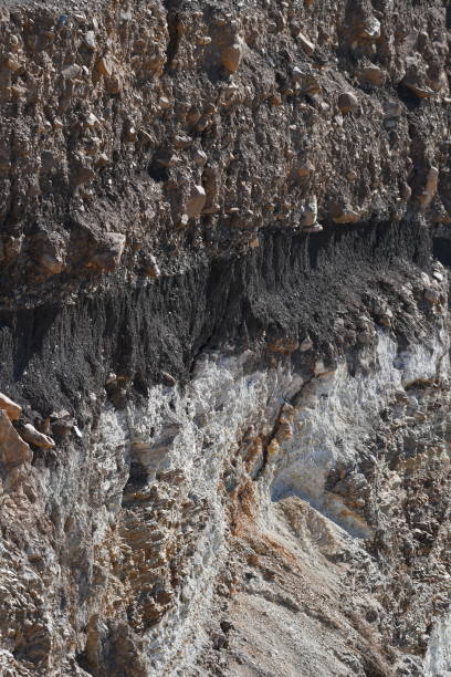 Coastal Cliff with Sedimentary Rock Layers Palos Verdes Area steven harrie stock pictures, royalty-free photos & images