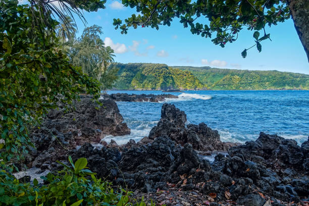 Coastal Landscape hawaii stock photo