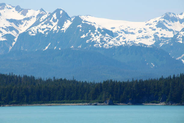 Coastal landscape in Prince William Sound, Alaska stock photo