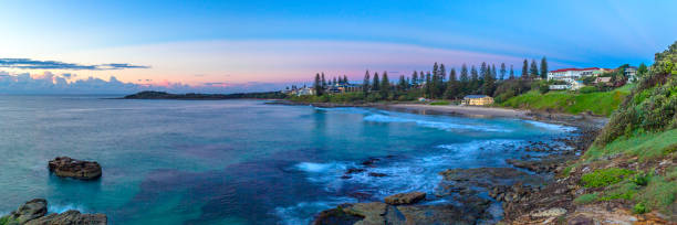Coastal Sunrise Beach Australia Coastline stock photo