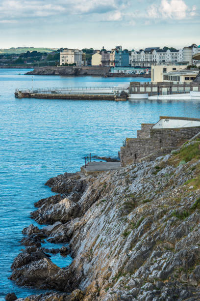 Coastal views from Plymouth Hoe stock photo