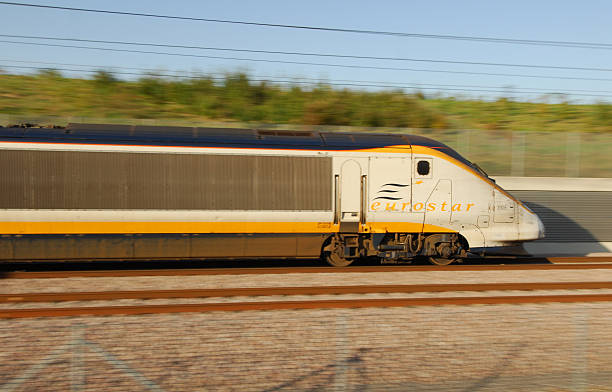 Coast-bound Eurostar Express stock photo