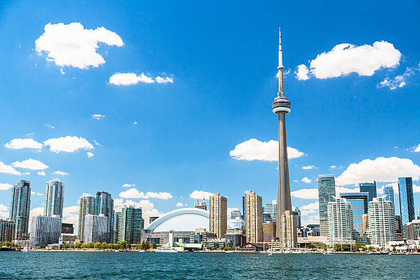 Coastline of Lake Ontario in Toronto stock photo
