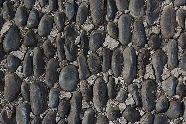 cobble pavement. stock photo