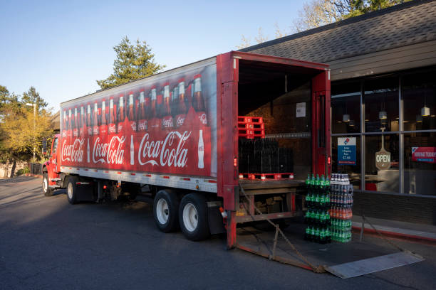 Coca-Cola Delivery Truck stock photo